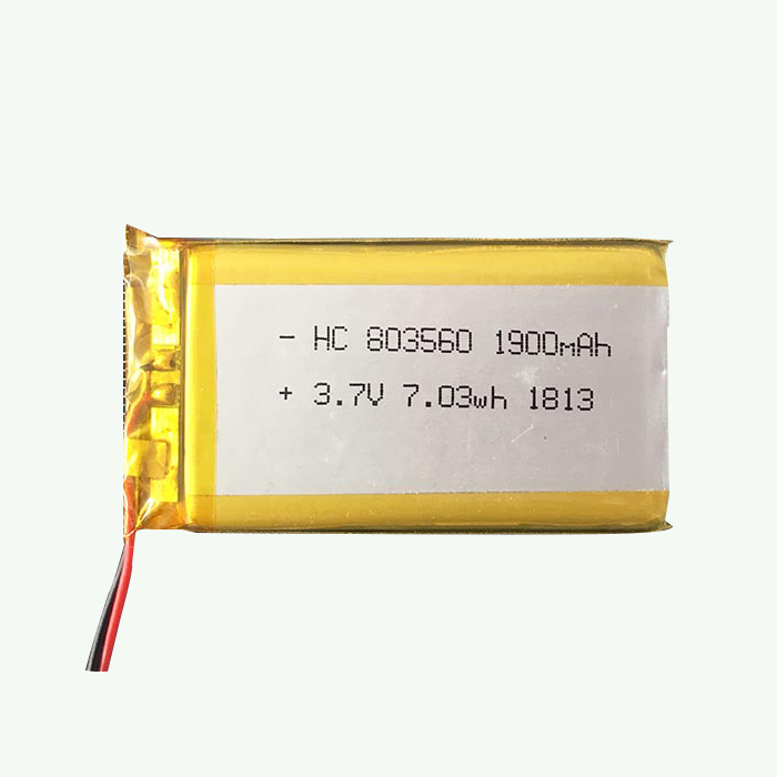 KC认证数码产品聚合物锂电池KC803560-1900